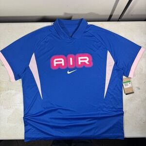 Nike Air Sportswear Shirt Jersey Mens Large Loose Fit Blue Soccer HM0173-480 NWT